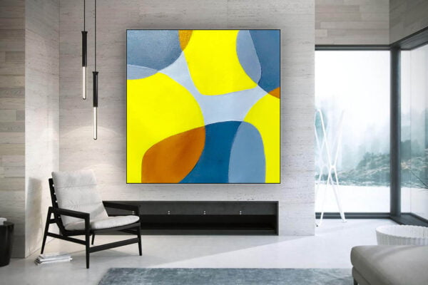 Unique Blue And Yellow Painting